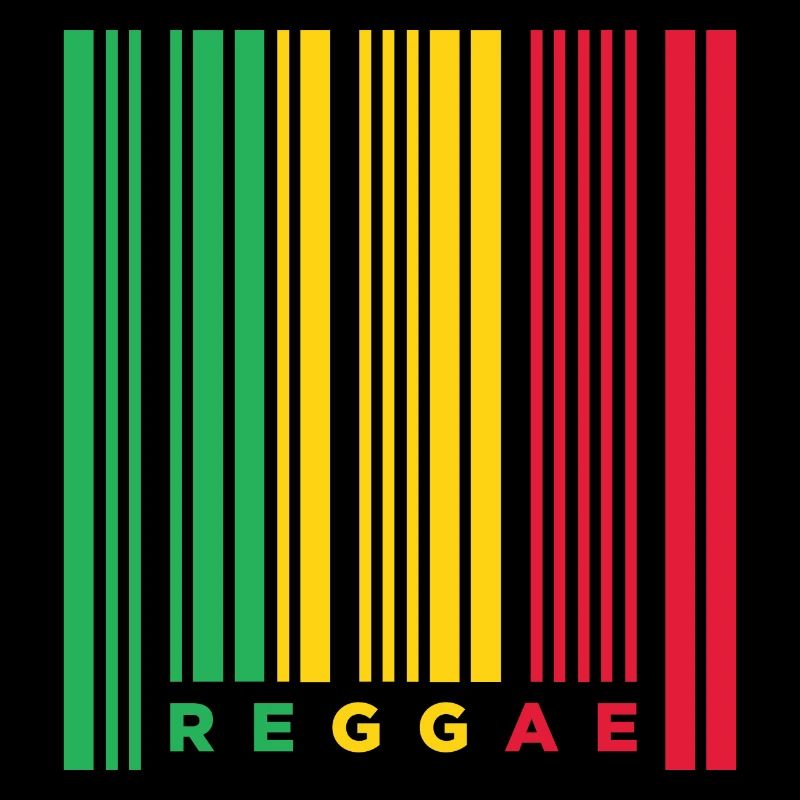 reggae barcode, Jamaica, Rastafarian flag, Marley