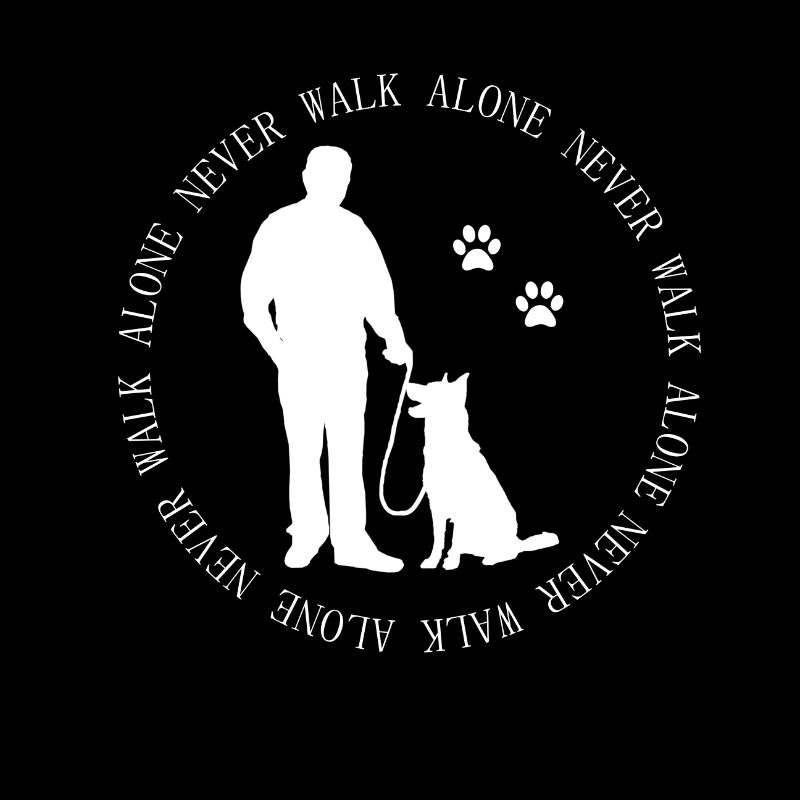 Hunde Spruch Gassi Never walk alone