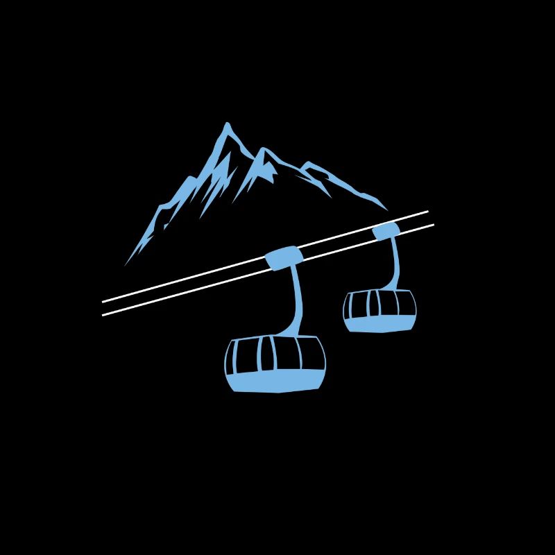 Cable car skiing mountains gift