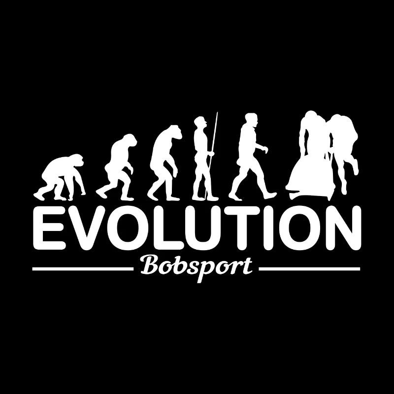Bobfahren Bobsport Evolution Lustig