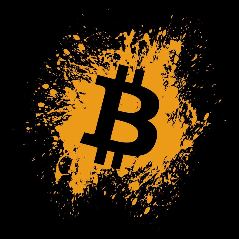 Bitcoin splash Crypto Blockchain Logo