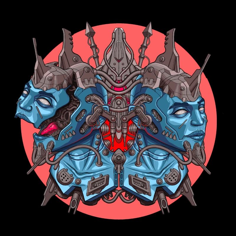 Cyber punk - Techno - Double visage robotique