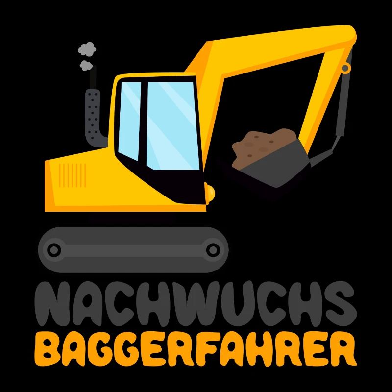 Bagger Motiv für Kinder - Nachwuchs Baggerfahrer