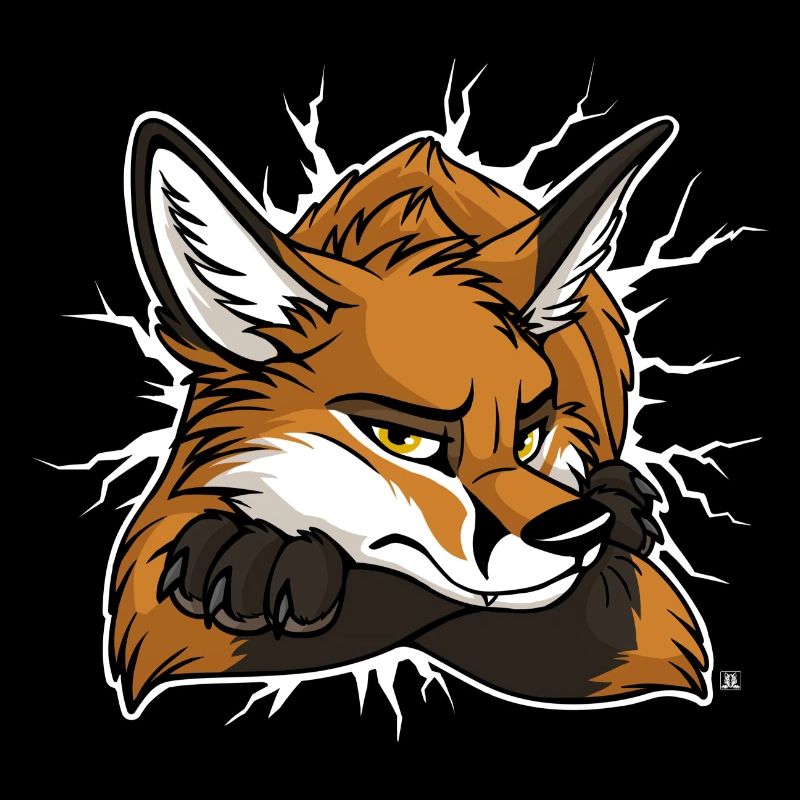 STUCK grumpy Fox Red / Rotfuchs (2-seitig)