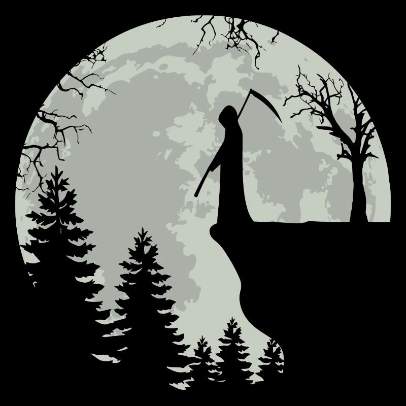 Skeleton Full Moon Grim Reaper