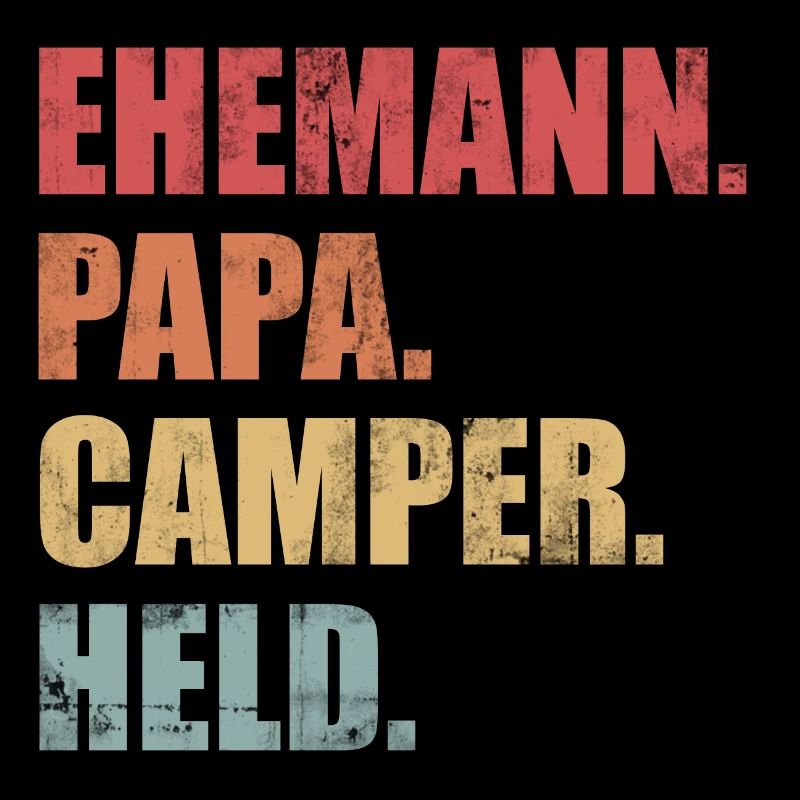 Ehemann Papa Camper Held Campen Vatertag Vintage