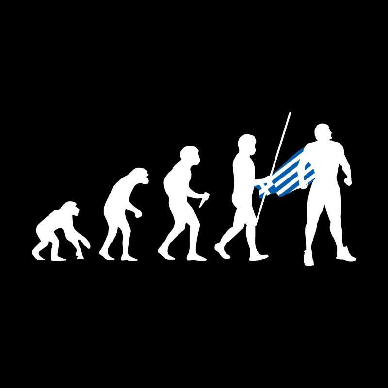 Greek Evolution Superhero Greek Flag