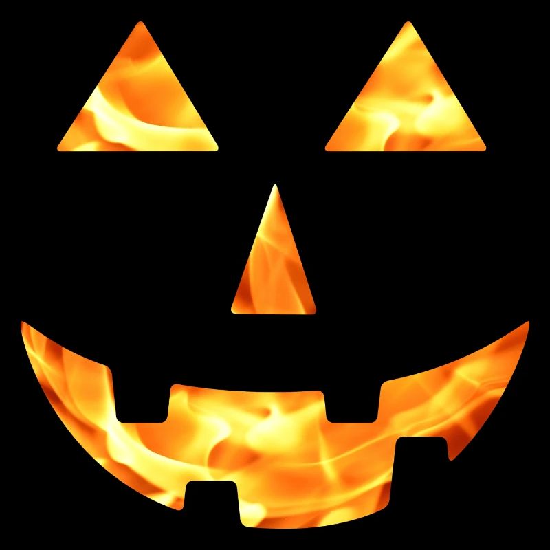 Helloween Pumpkin Face Creepy Fire