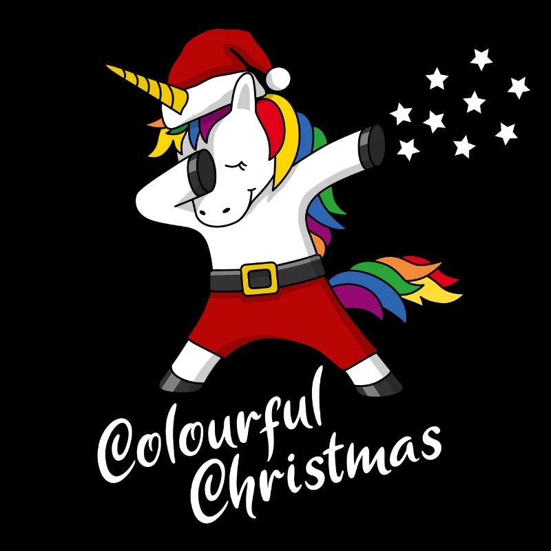 Weihnachten Einhorn colourful Christmas Geschenk