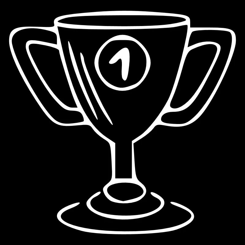 Cup Drawing Win Sketch White