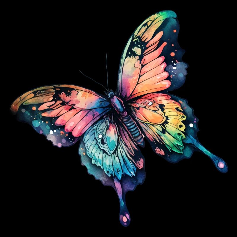 Couleurs arc-en-ciel papillon