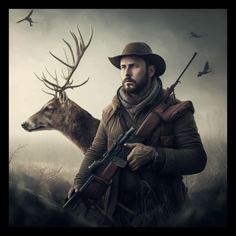 Cadeau de chasseur et de cerf