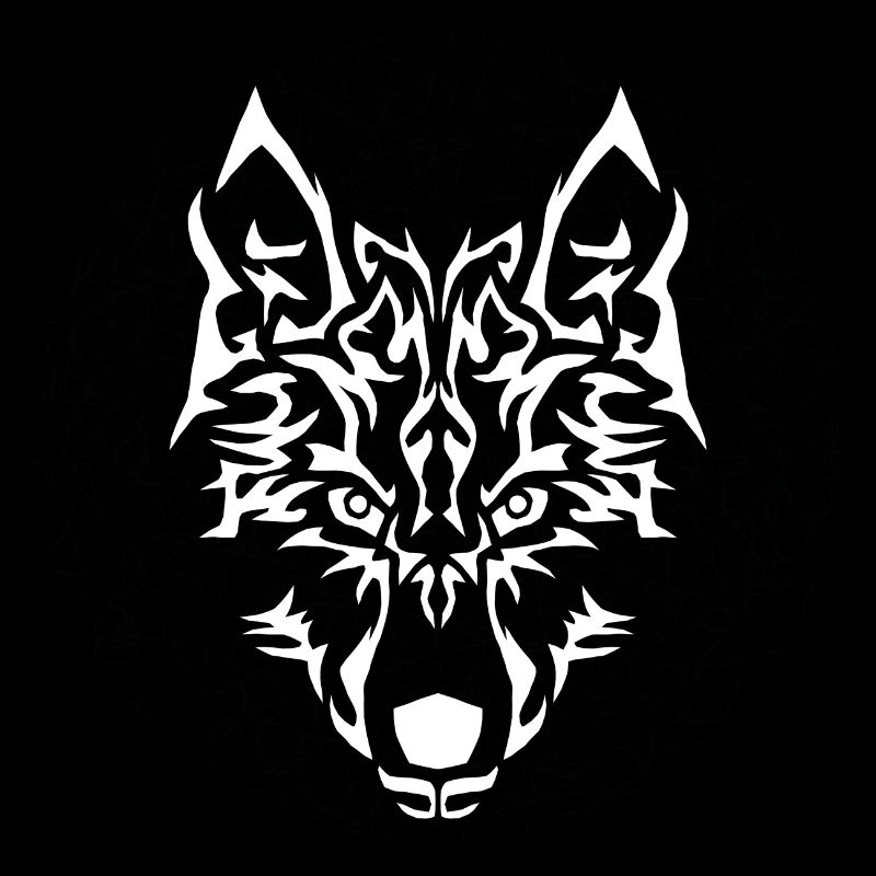 Wolf's Head, Wolf Tatoo Drawing