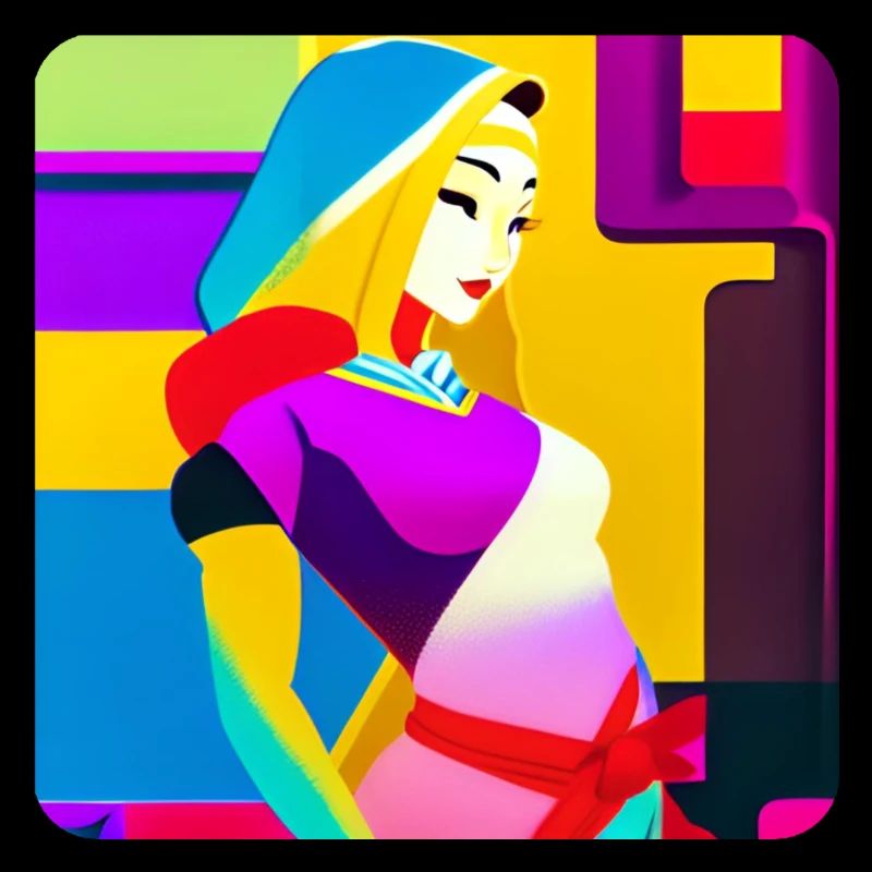 Femme colorée dans le design pop art rétro