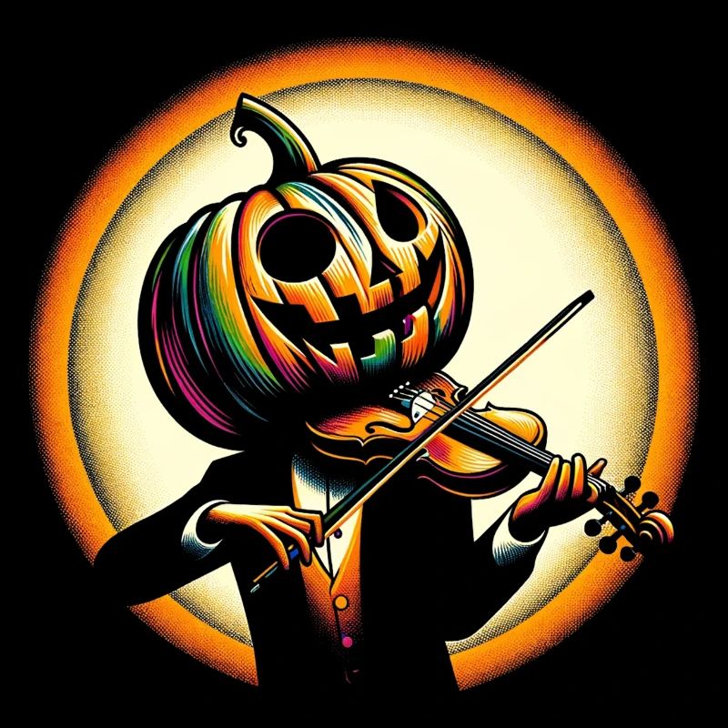 Halloween citrouille violon