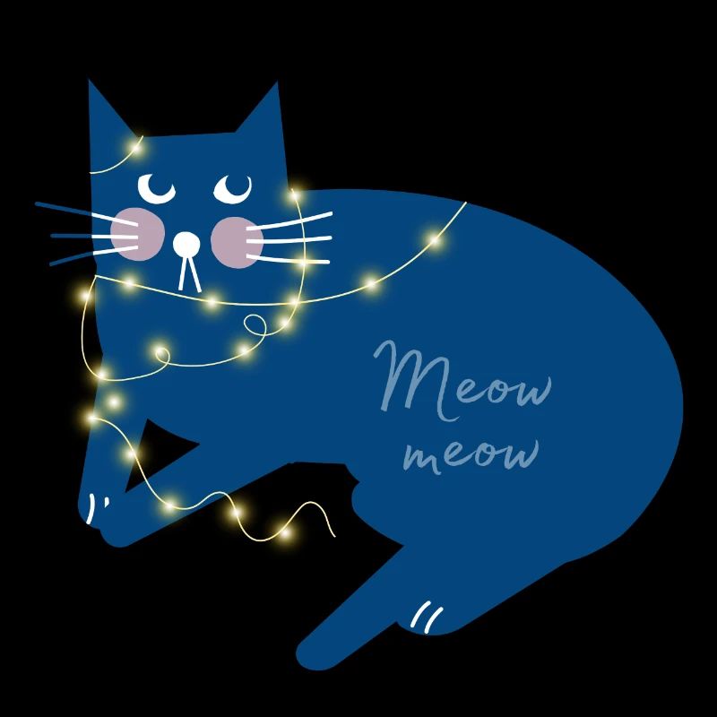 Chat de Noël. Chat à Noël.