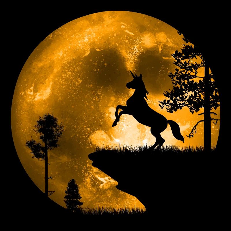 Licorne au clair de lune