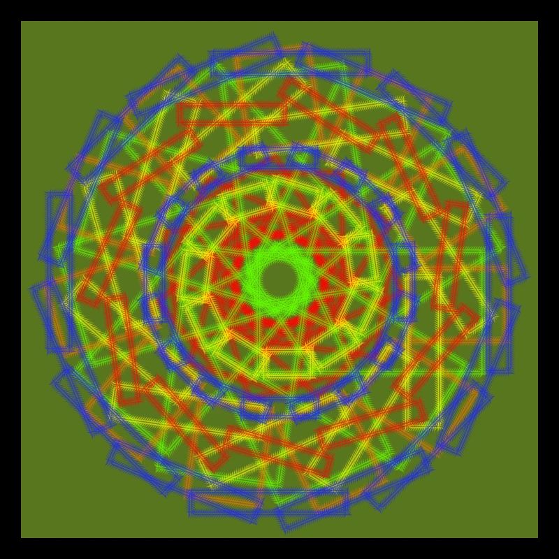 Vert, rouge, bleu, roue