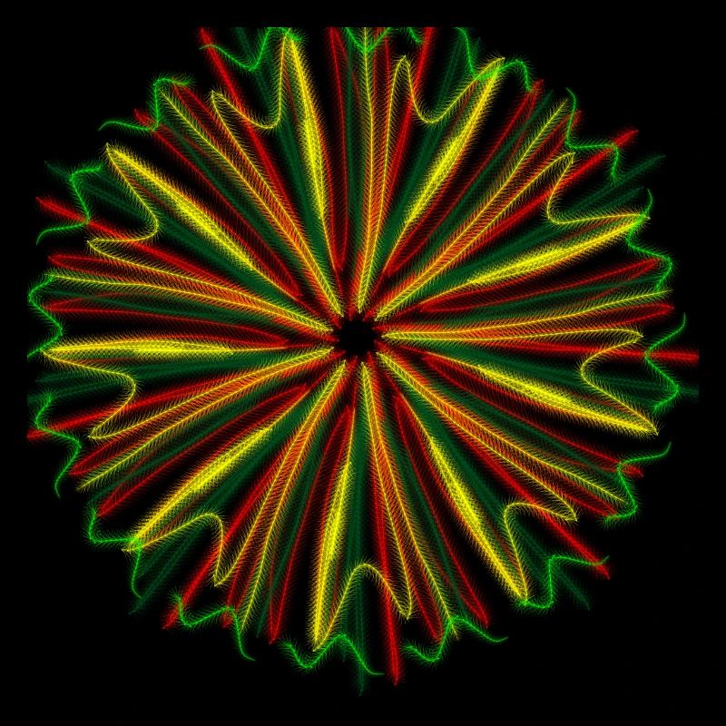 étoile abstraite géométrique colorée