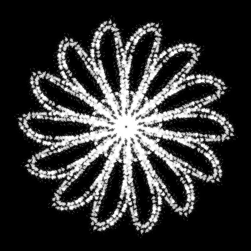 White geometric flower