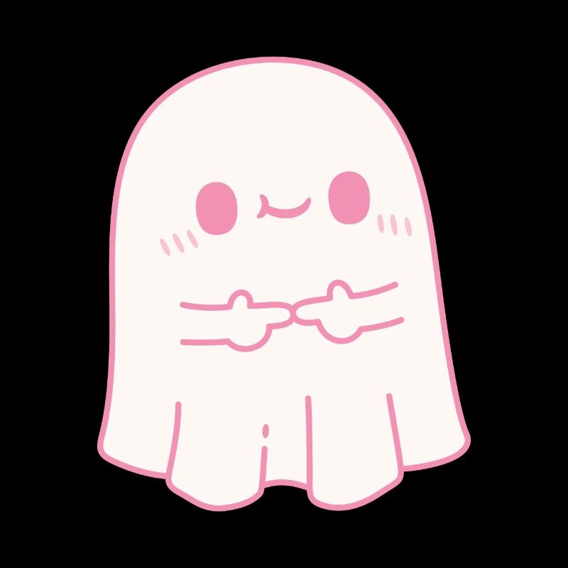 Fantôme timide mignon