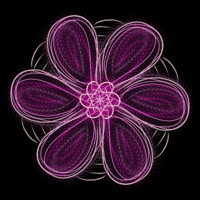 Fleur géométrique rose