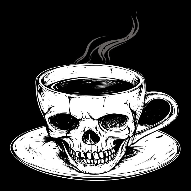 Coffee in the skull