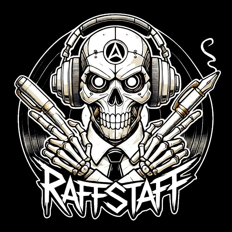 White collar Skull Graffiti Kopfhörer - raffstaff®