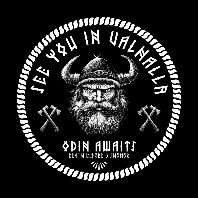 Wikinger Motiv „See you in Valhalla“