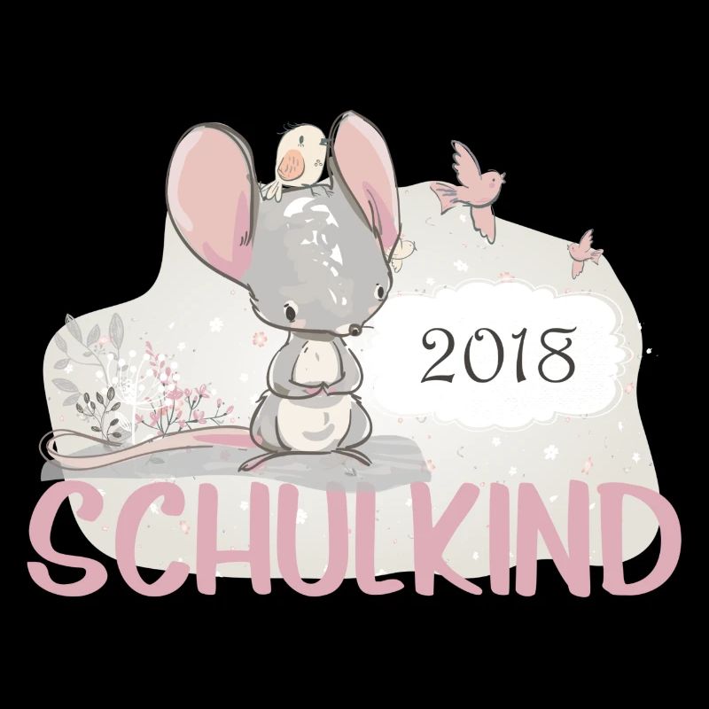 Schulkind 2018 Einschulung Maus Mädchen