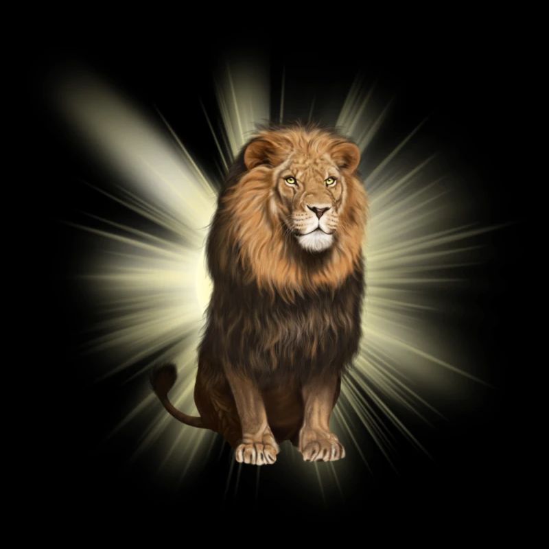 Lion assis