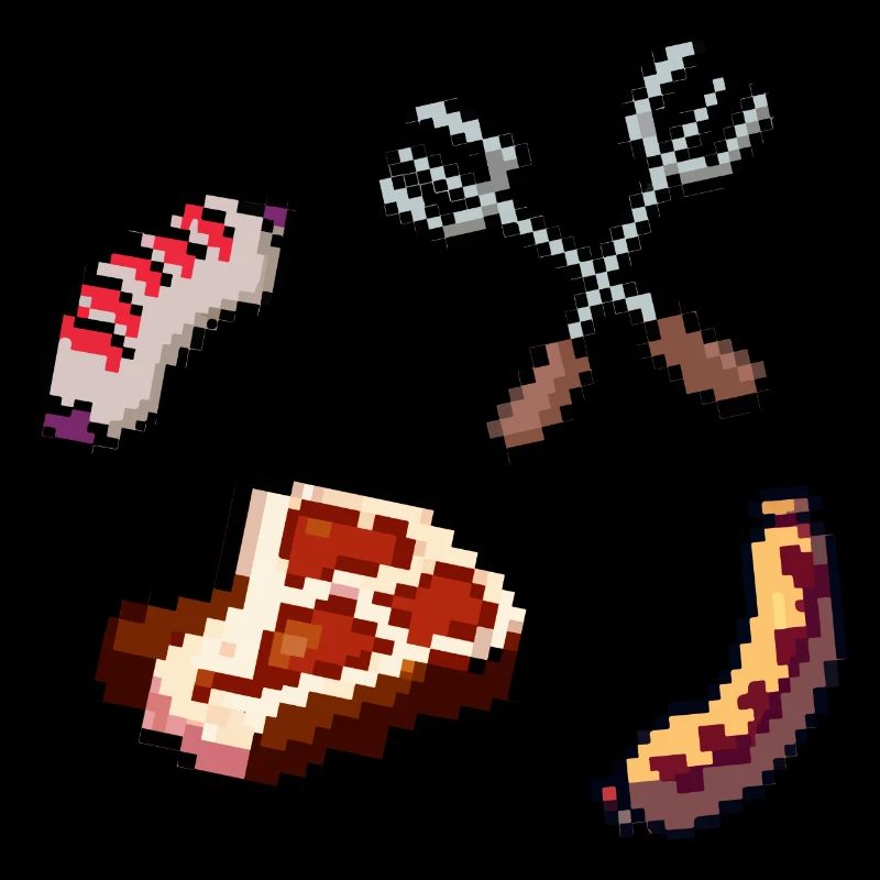 BBQ / Grillen in Pixel Art