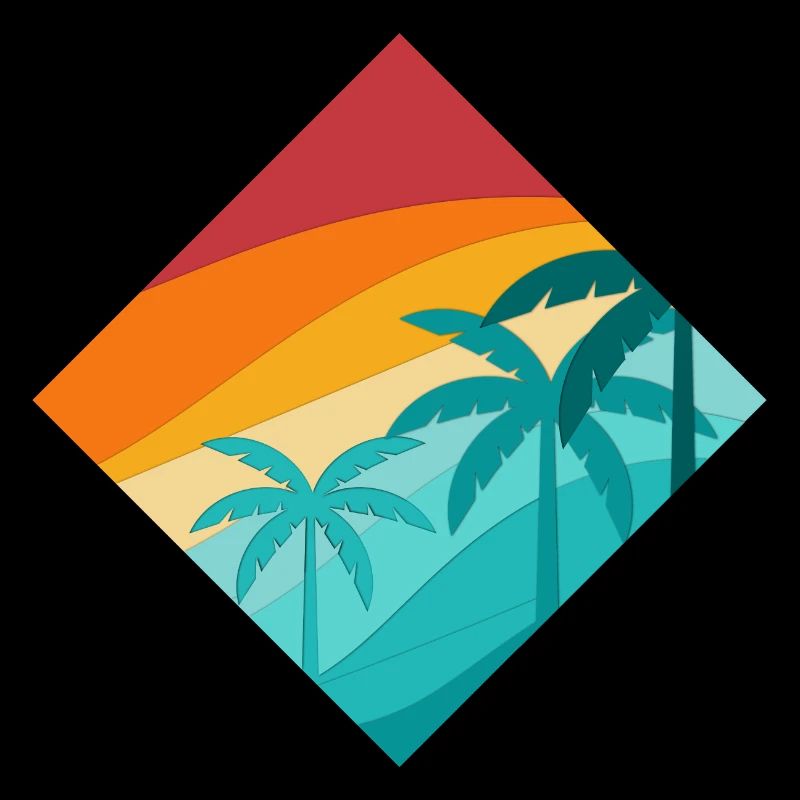 Sea Sunset Palm Diamant