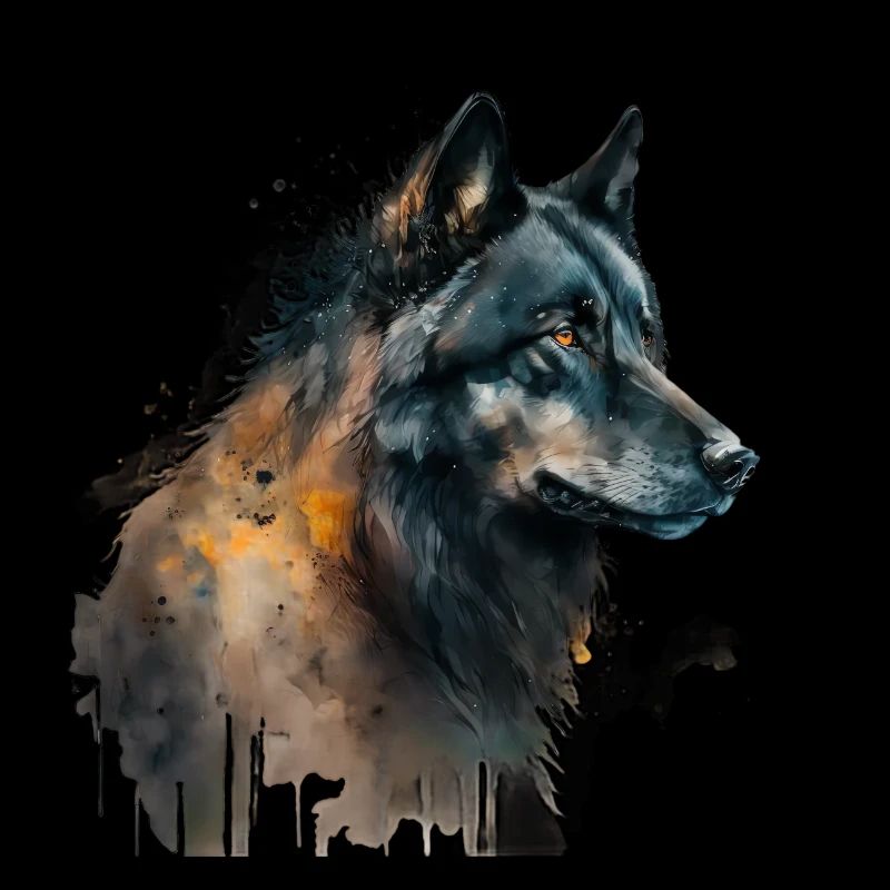 Watercolour Wolf