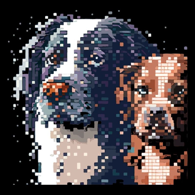 Les chiens dans le pixel art