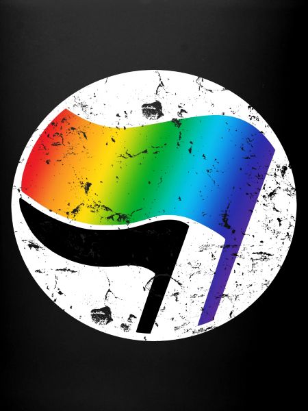 Antifa LGBT logo grunge