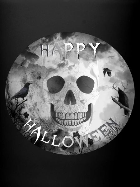 Halloween Skull Crows