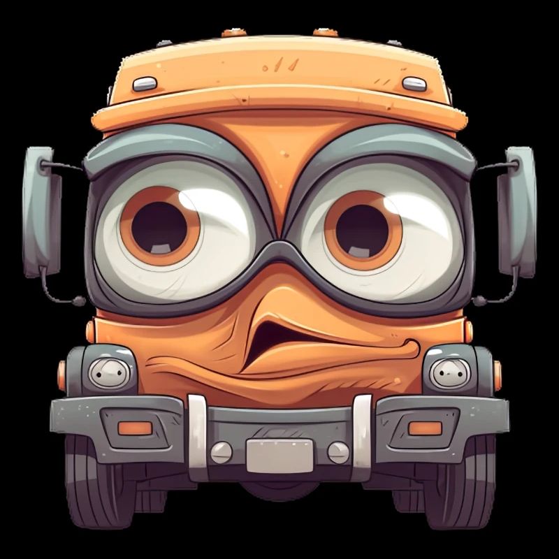 Comic truck with face