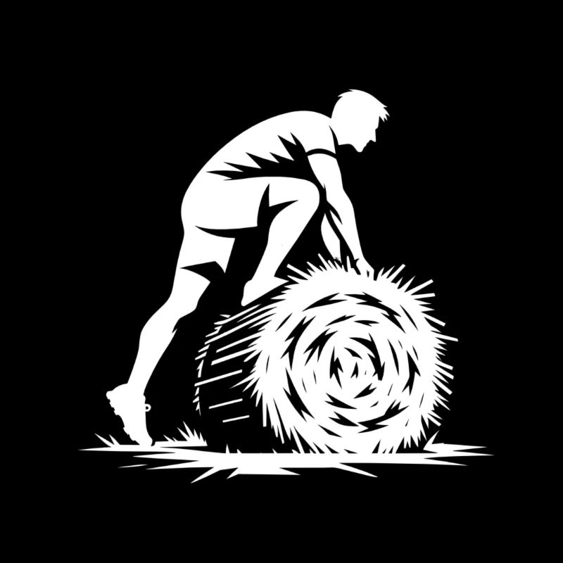 Grimper sur les bottes de paille