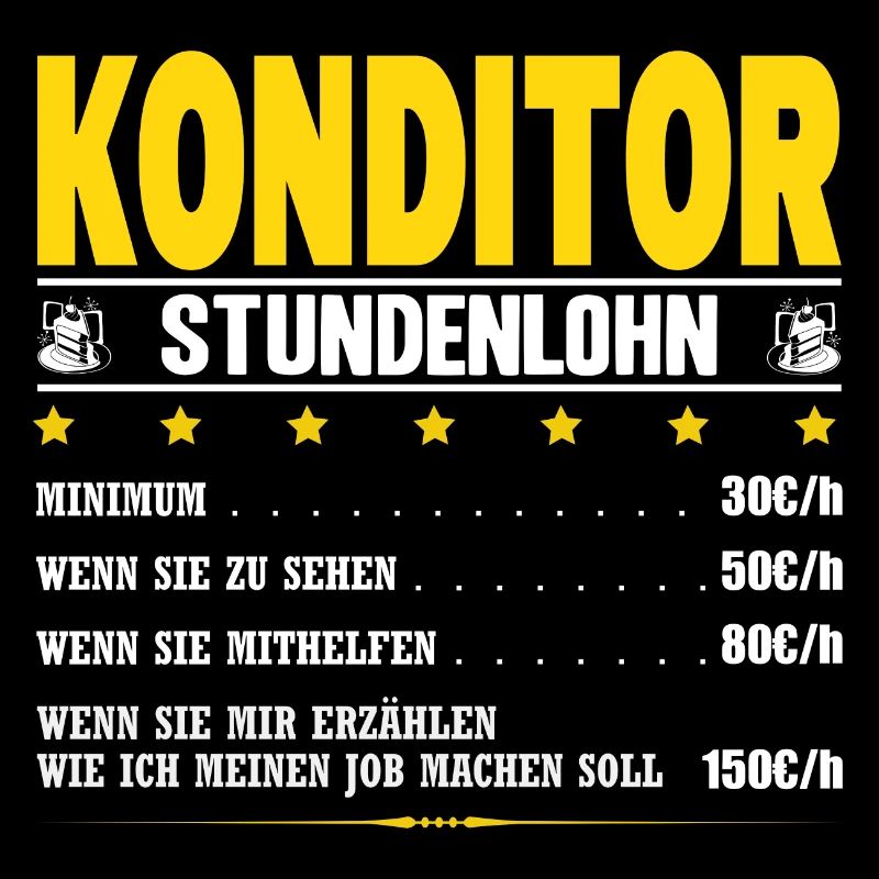 Konditor Stundenlohn Konditorei Gehalt Spruch