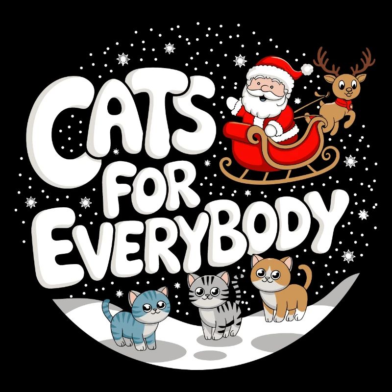 Chats pour tout le monde Noël Chats Hiver Mignon