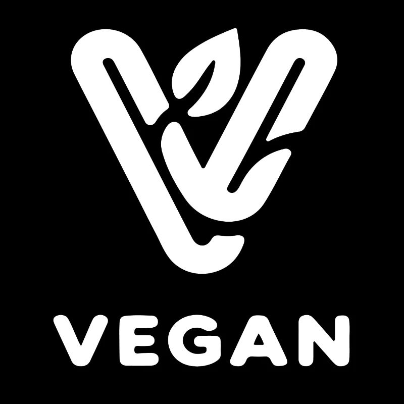 Logo végétalien blanc (discret + ouvert)