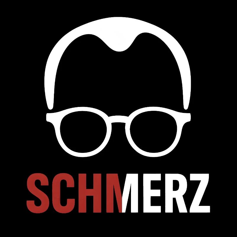 Lustiges SCHMERZ Glatze Brille Meme Satire Design