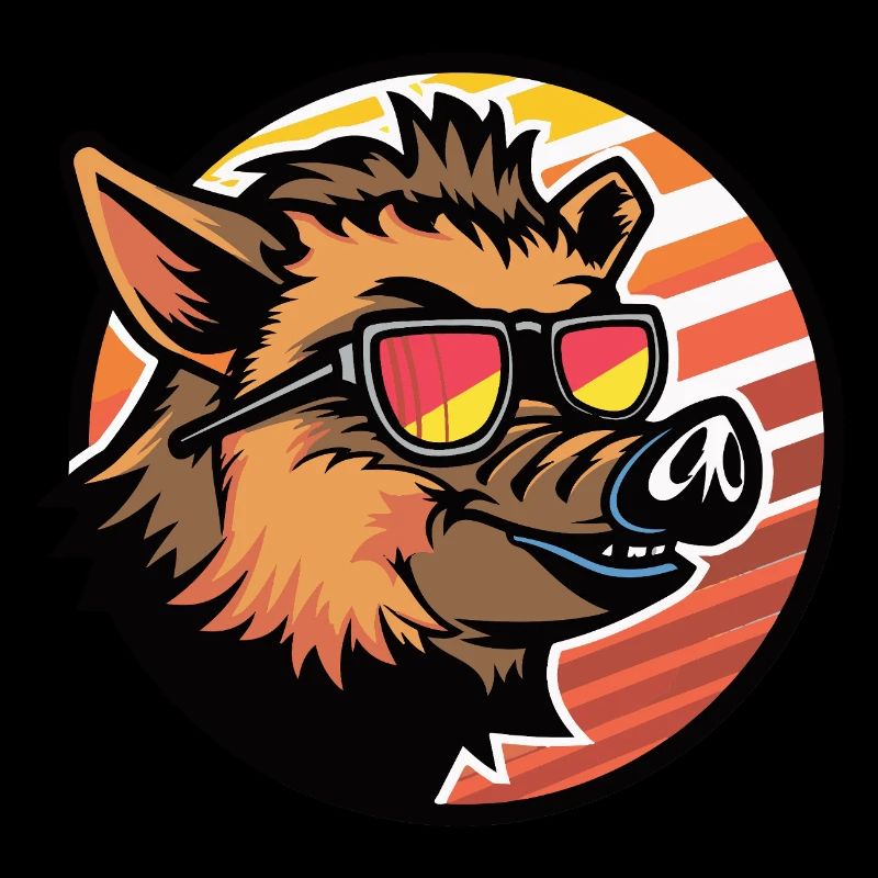 Pig Comic Wild Boar