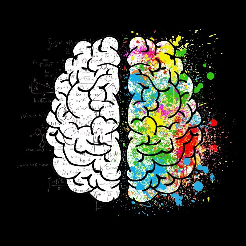 T-shirt brain comic math art