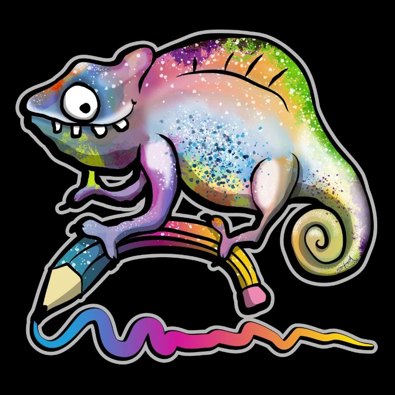 Chamäleon mit Stift