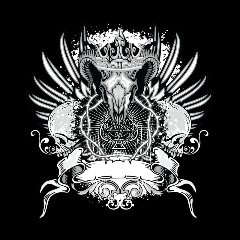 Gothic Baphomet Satanisch 666 Pentagram