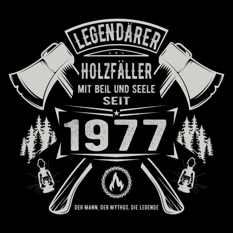 Legendärer Holzfäller Geboren 1977 Geschenk