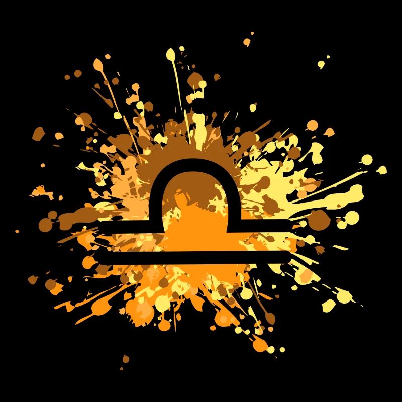Zodiac Libra Icon Color Splash