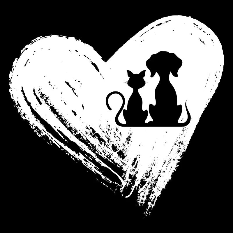 Hund und Katze.